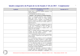 Quadro comparativo