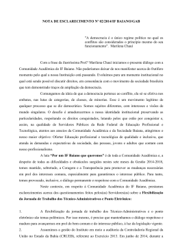Nota de Esclarecimento n. 02/2014/IF Baiano/GAB