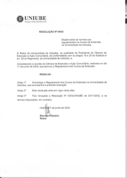 Regulamento dos Cursos