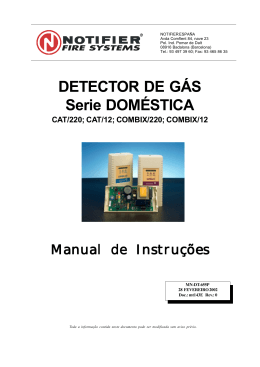 DETECTOR DE GÁS Serie DOMÉSTICA CAT/220