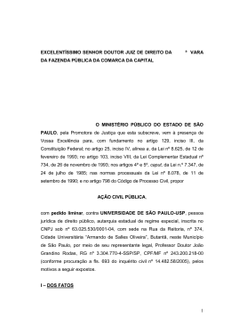 Den&uacute;ncia do MPSP de terras contaminadas na USP