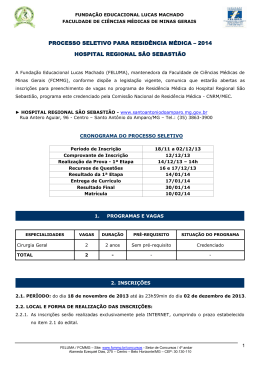 Hospital Regional S&atilde;o Sebasti&atilde;o - Faculdade de Ci&ecirc;ncias M&eacute;dicas