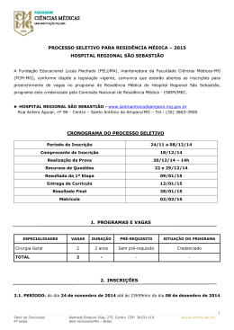 1 processo seletivo para resid&ecirc;ncia m&eacute;di