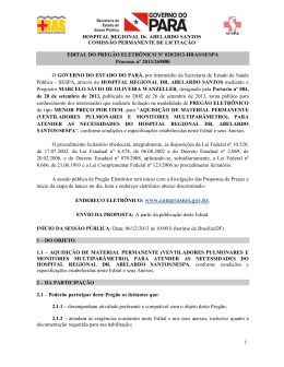 HOSPITAL REGIONAL Dr. ABELARDO SANTOS COMISS&Atilde;O