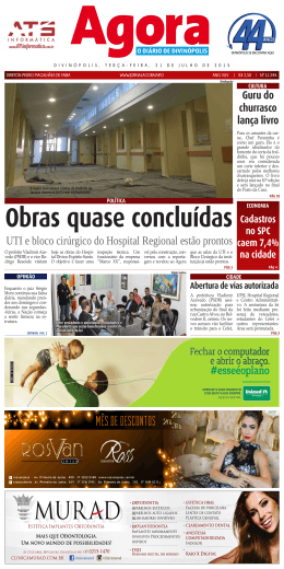 UTI e bloco cir&uacute;rgico do Hospital Regional est&atilde;o