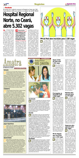 Hospital Regional Norte, no Cear&aacute;, abre 5.302 vagas