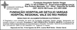 fundação hospitalar getulio vargas hospital regional vale do rio pardo