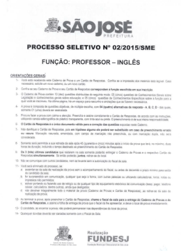 Professor – Inglês