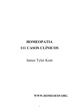 Case 1 - Instituto de Homeopatia James Tyler Kent