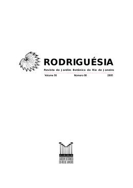 Editorial - Rodrigu&eacute;sia - Jardim Bot&acirc;nico do Rio de Janeiro