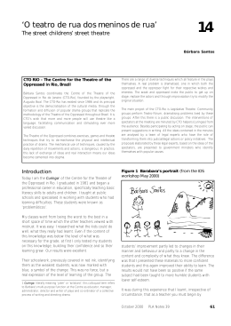 `O teatro de rua dos meninos de rua`