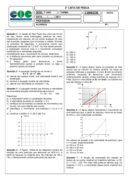 2&deg; LISTA DE F&Iacute;SICA