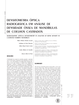 densitometria óptica radiográfica em análise de densidade óssea