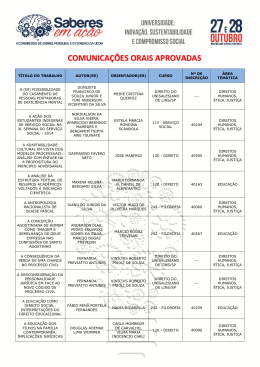 Gradua&ccedil;&atilde;o - Saberes em A&ccedil;&atilde;o
