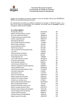 convocação 2ª chamada