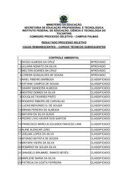 Resultado Vagas Remanescentes