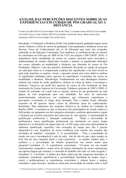 an&aacute;lise das percep&ccedil;&otilde;es discentes sobre suas