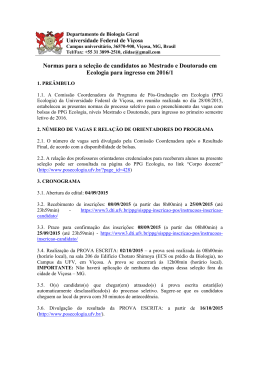 Edital - P&oacute;s-Gradua&ccedil;&atilde;o Stricto Sensu em