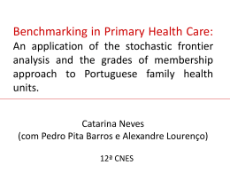 Benchmarking in Primary Health Care: An application of the