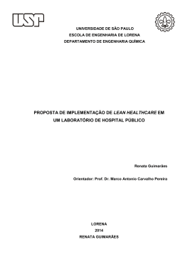 PROPOSTA DE IMPLEMENTAÇÃO DE LEAN HEALTHCARE EM