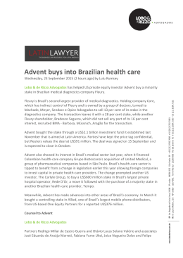 Advent buys into Brazilian health care