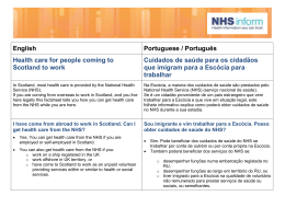 English Portuguese / Português Health care for people