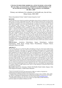 Primary care indicators for evaluation of oral health care, Juiz