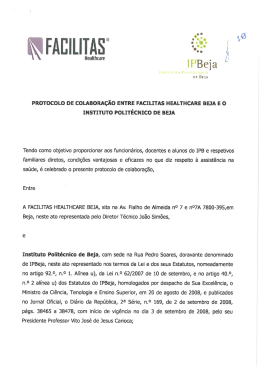 Protocolo IPBeja - FACILITAS Healthcare