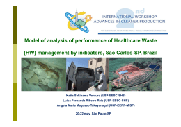 Model of analysis of performance of Healthcare Waste (HW
