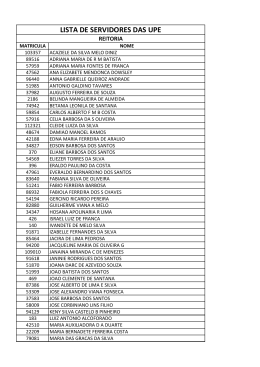 Lista Geral de Servidores da UPE