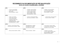 recebimento da documenta&ccedil;&atilde;o de pr&eacute;-qualifica&ccedil;&atilde;o