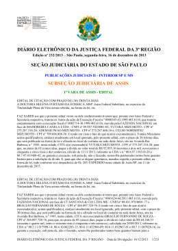 di&aacute;rio eletr&ocirc;nico da justi&ccedil;a federal da 3&ordf; regi&atilde;o se&ccedil;&atilde;o judici&aacute;ria do