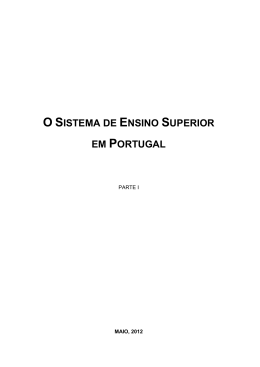 O SISTEMA DE ENSINO SUPERIOR EM PORTUGAL