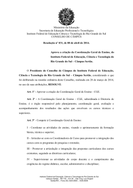 Aprova a cria&ccedil;&atilde;o da Coordena&ccedil;&atilde;o Geral de Ensino do