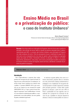 Ensino Médio no Brasil e a privatização do público: - Andes-SN