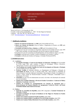Curriculum Vitae de José Bravo Nico