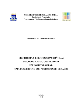 significados e sentidos das pr&aacute;ticas psicol&oacute;gicas no