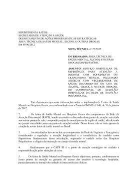 NOTA TÉCNICA nº. 25/2012 - Ministério da Saúde