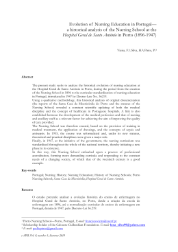 Evolution of Nursing Education in Portugal— a