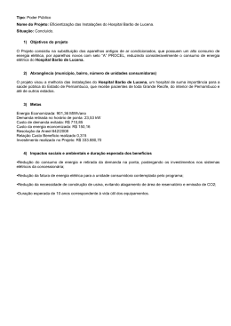 Tipo: Poder P&uacute;blico Nome do Projeto: Eficientiza&ccedil;&atilde;o das