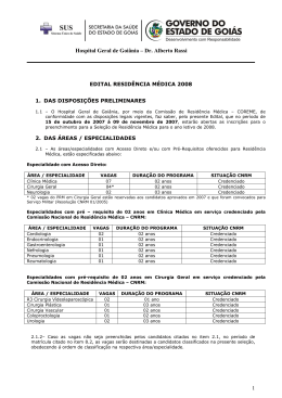 1 Hospital Geral de Goi&acirc;nia &ndash; Dr. Alberto Rassi