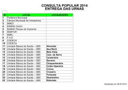 CONSULTA POPULAR 2014 ENTREGA DAS URNAS