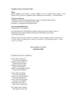 SEGUNDOS CANTOS Gon&ccedil;alves Dias