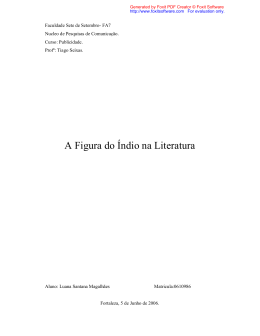A Figura do &Iacute;ndio na Literatura