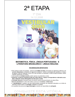Provas 1&ordm; Dia