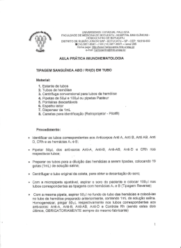 Pr&aacute;tica imunohematologia