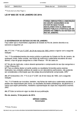 Lei Estadual n&ordm; 6683/14