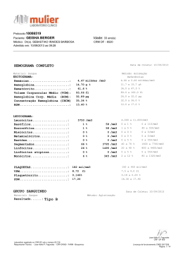 HEMOGRAMA COMPLETO GRUPO SANGUINEO
