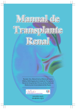 Manual de Transplante Renal - ABTO | Associação Brasileira de