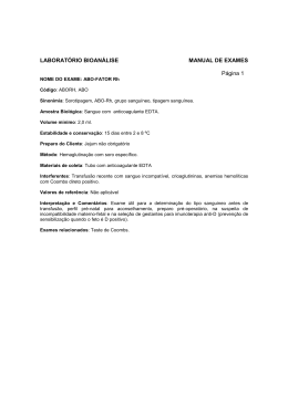 LABORAT&Oacute;RIO BIOAN&Aacute;LISE MANUAL DE EXAMES P&aacute;gina 1